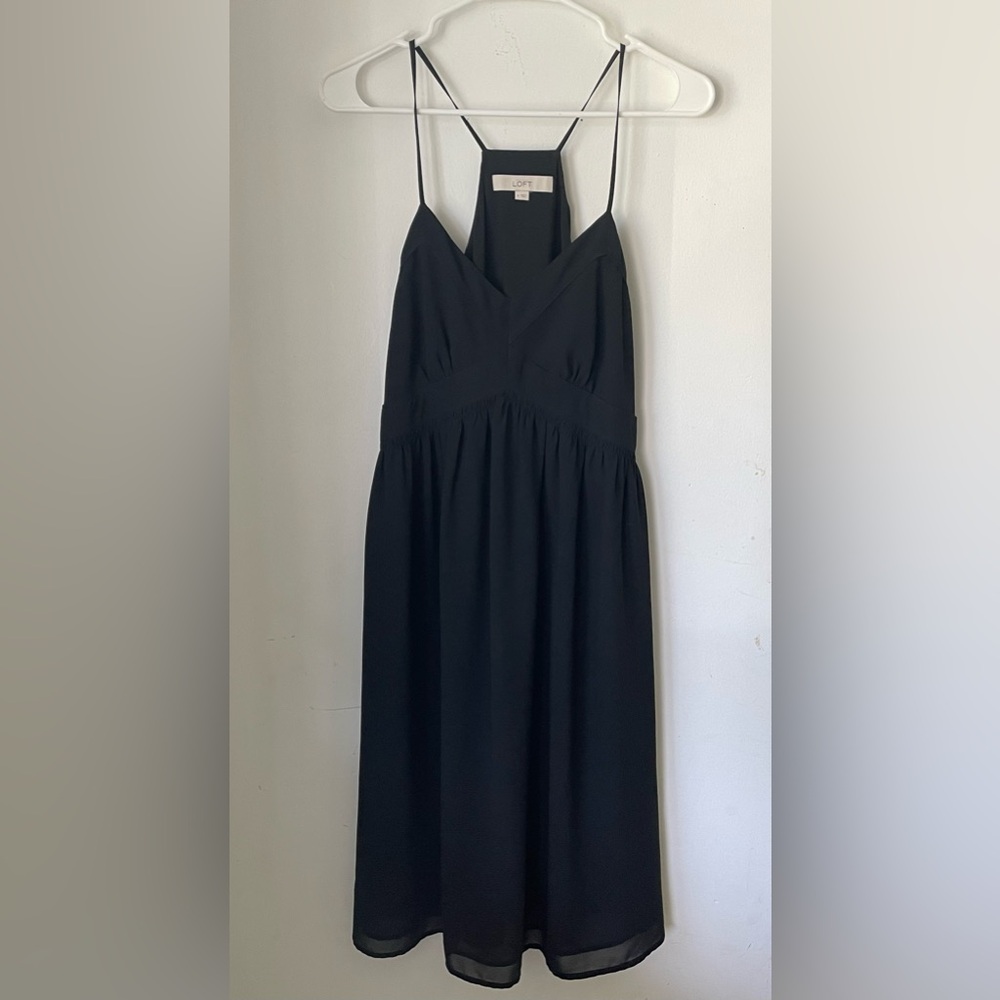 LIKE NEW Loft black dress sz 8